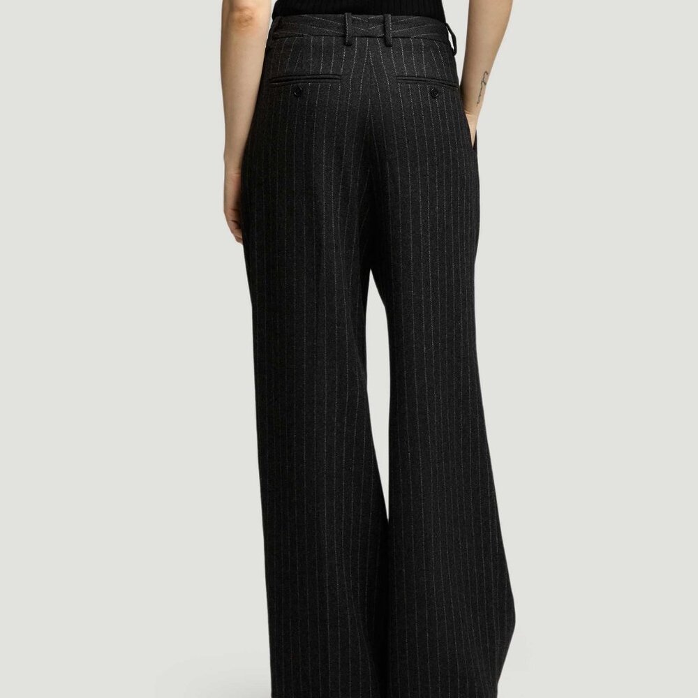 NEW Argent Single Pleat Trouser in Wool Blend Pinstripe - Picture 7 of 9